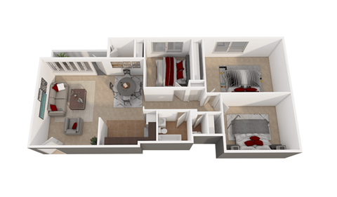 C2_3Bed_2Bath at Laurel Pines, Maryland, 20708